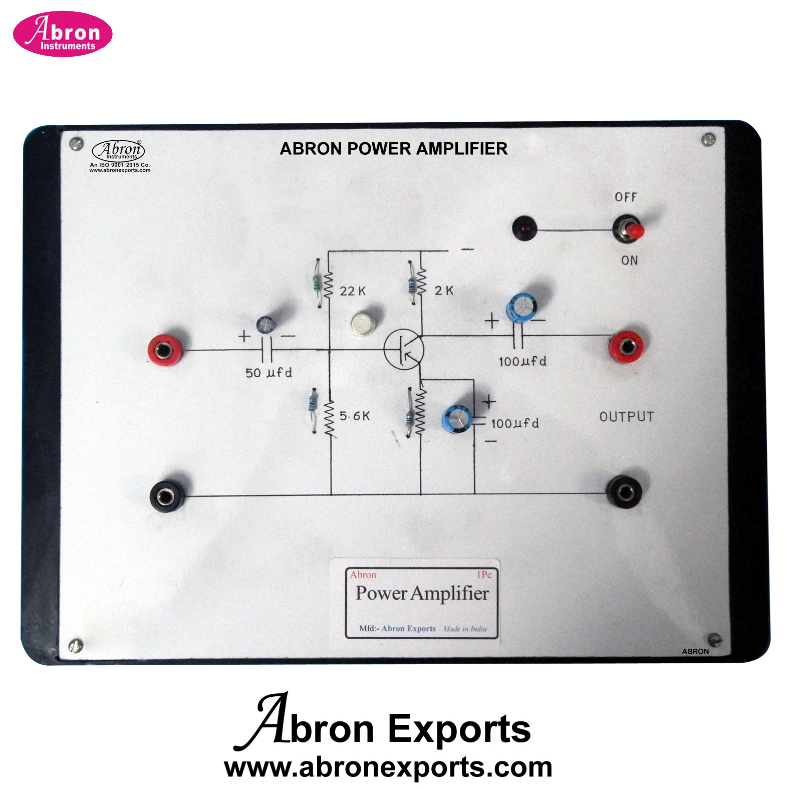 ETB Study Power Amplifier Output to Study on CRO Training Board Supply Abron AE-1258PA 